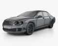 Bentley Continental Flying Spur 2012 3D模型 wire render