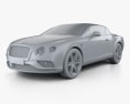 Bentley Continental GTC 2018 3d model clay render