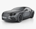 Bentley Continental GT Speed 2018 3D模型 wire render