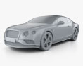 Bentley Continental GT Speed 2018 3D模型 clay render