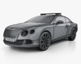 Bentley Continental GT 警察 Dubai 2016 3Dモデル wire render