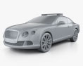 Bentley Continental GT Polizei Dubai 2016 3D-Modell clay render