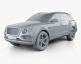 Bentley Bentayga 2019 Modèle 3d clay render
