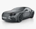 Bentley Continental GT 2018 3D模型 wire render