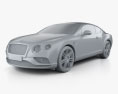 Bentley Continental GT 2018 3D模型 clay render