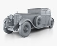 Bentley 8 Litre 1930 Modello 3D clay render