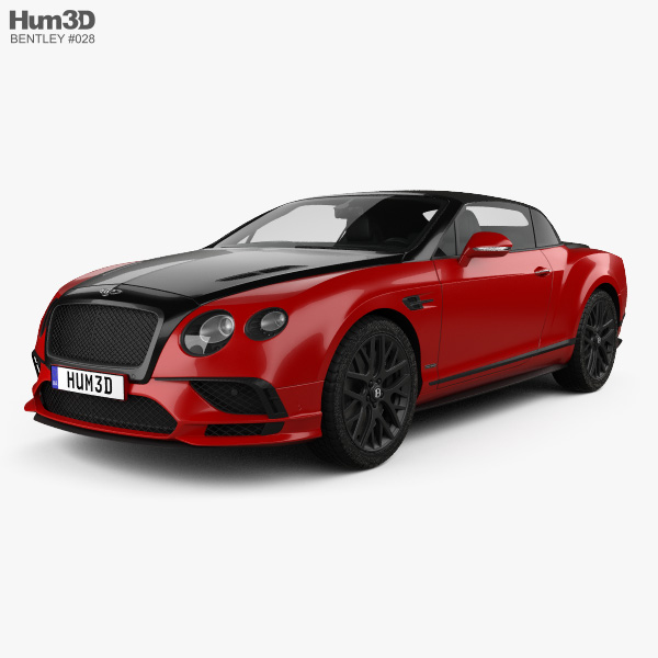 Bentley Continental GT Supersports 컨버터블 2019 3D 모델 