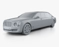 Bentley Mulsanne Grand Limousine Mulliner 2020 3d model clay render