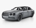 Bentley Flying Spur з детальним інтер'єром 2022 3D модель wire render