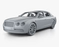 Bentley Flying Spur avec Intérieur 2022 Modèle 3d clay render