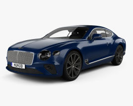 Bentley Continental GT con interior 2021 Modelo 3D