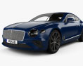 Bentley Continental GT с детальным интерьером 2021 3D модель