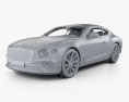 Bentley Continental GT mit Innenraum 2021 3D-Modell clay render
