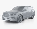 Bentley Bentayga Speed 2020 3d model clay render
