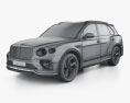 Bentley Bentayga S 2023 3D模型 wire render