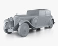 Bentley 8-Litre Mulliner セダン 1934 3Dモデル clay render