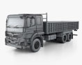 BharatBenz 2823r Flatbed Truck 2022 3d model wire render