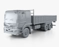 BharatBenz 2823r Flatbed Truck 2022 3d model clay render