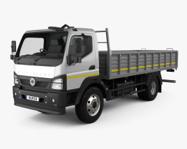3D model of BharatBenz MDT 1015R Flatbed Truck 2022