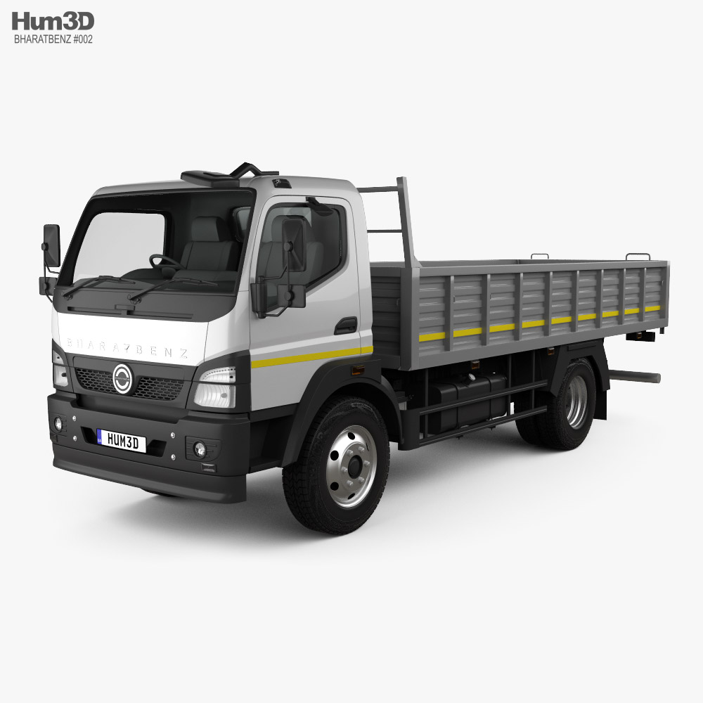 BharatBenz MDT 1015R Flatbed Truck 2022 3D model