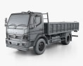 BharatBenz MDT 1015R Flatbed Truck 2022 Modello 3D wire render
