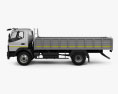 BharatBenz MDT 1015R Flatbed Truck 2022 3d model side view