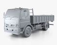 BharatBenz MDT 1015R Flatbed Truck 2022 3d model clay render