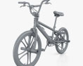 Mongoose BMX Fahrrad 3D-Modell clay render