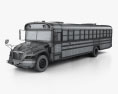 Blue Bird Vision School Bus 2015 3d model wire render