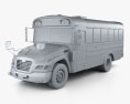 Blue Bird Vision Schulbus L1 2015 3D-Modell clay render