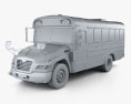 Blue Bird Vision Autobus Scolaire L1 2015 Modèle 3d clay render