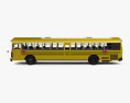 Blue Bird RE School Bus with HQ interior 2023 3d model side view