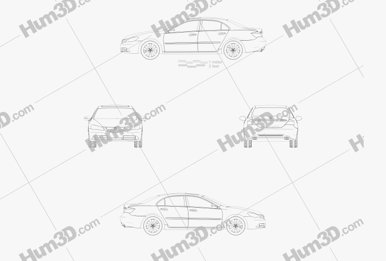 Acura RL 2015 Blueprint
