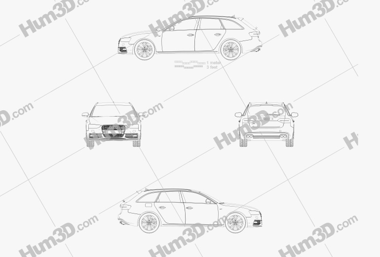Audi S4 Avant 2016 Blueprint