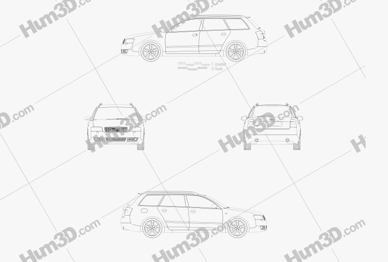 Audi A4 (B6) avant 2005 Blueprint