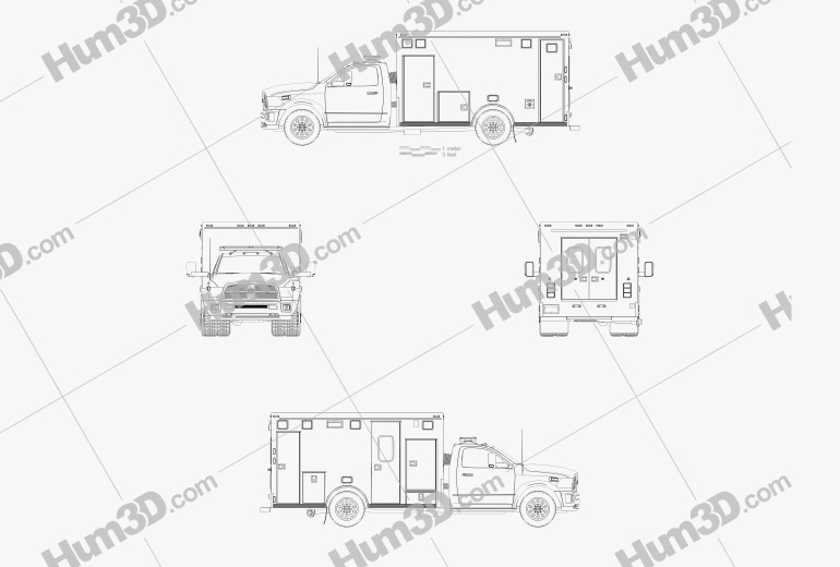 Dodge Ram LAFD Paramedic 2016 Blueprint