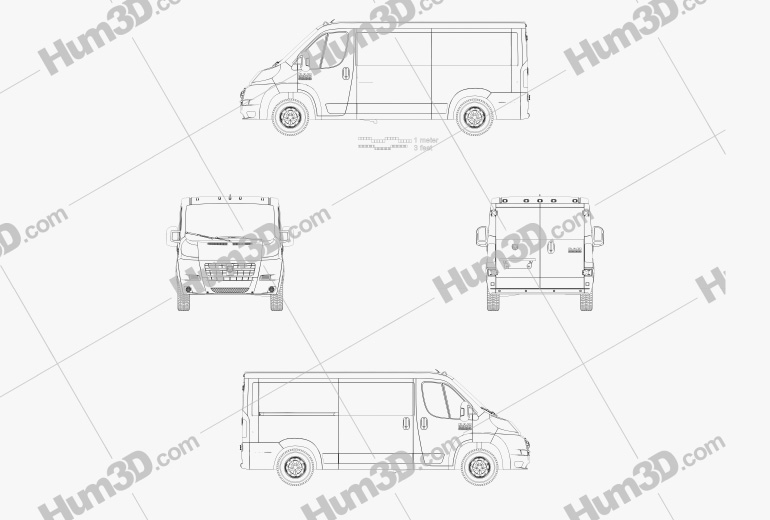 Dodge Ram ProMaster Cargo Van L2H1 2013 Plan