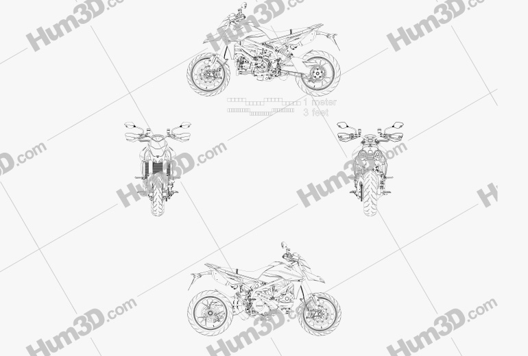 Ducati Hypermotard 950SP 2019 도면