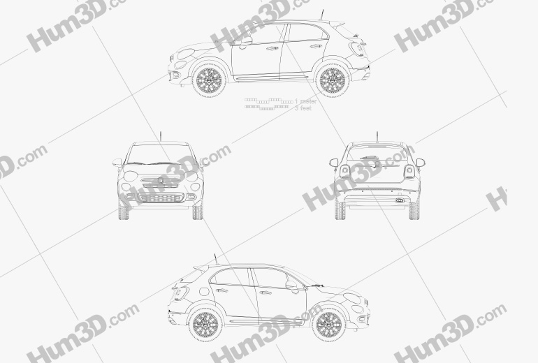 Fiat 500X 2017 Blueprint