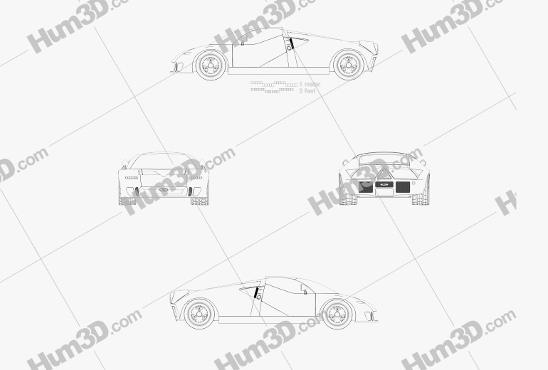 Ford GT90 1995 設計図
