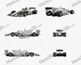 3D model of Generic Super Formula One car 2019 Blueprint Template