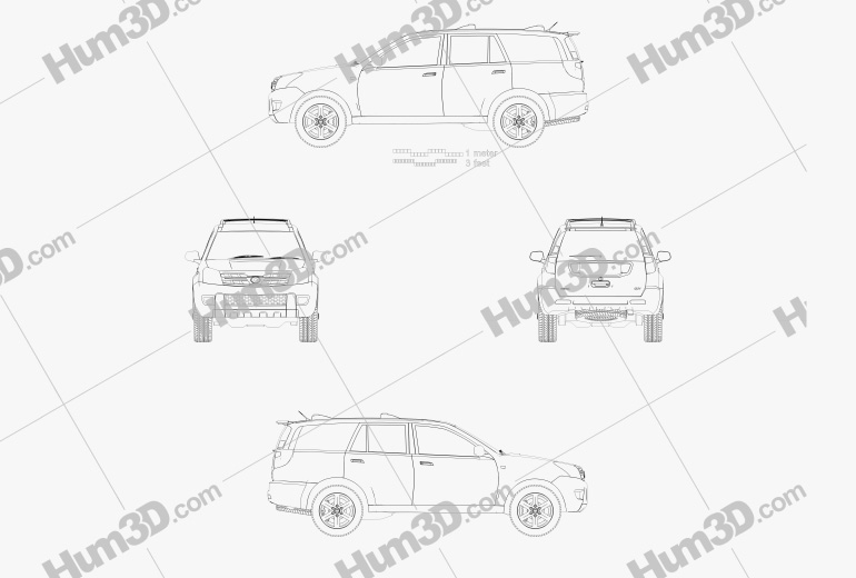 Great Wall Hover (Haval) H3 2012 Blueprint