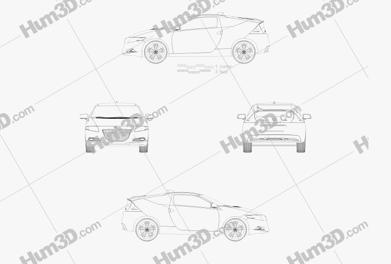 Honda CR-Z (ZF1) 設計図