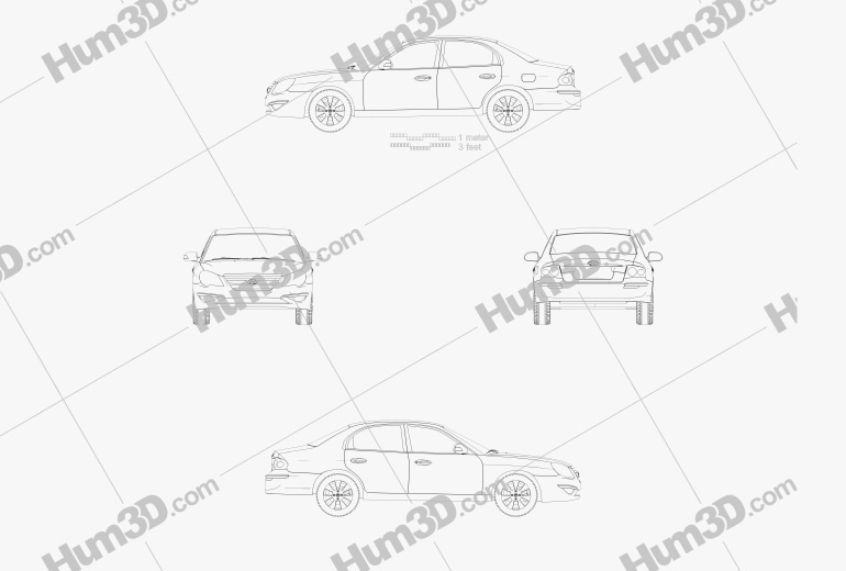 Hyundai Sonata Moinca (CN) 2014 Blueprint