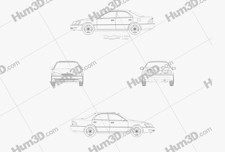 Lexus ES 2001 Blueprint