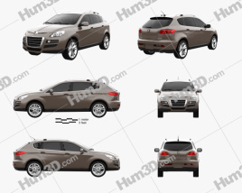 3D model of Luxgen 7 SUV 2015 Blueprint Template