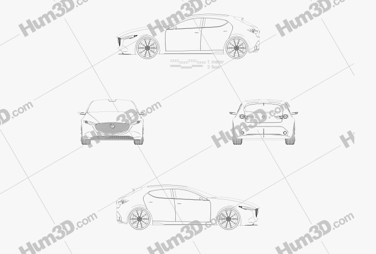 Mazda Kai 2017 Disegno Tecnico
