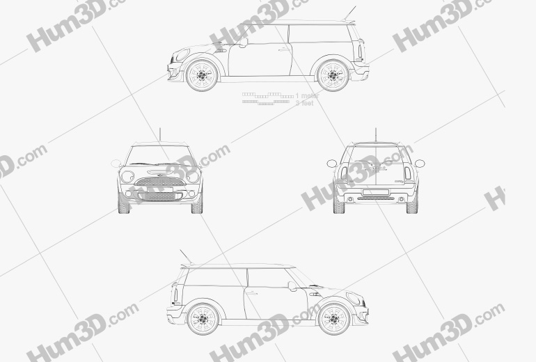 Mini Cooper S Clubman 2011 設計図