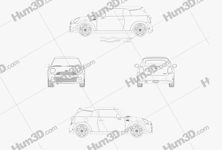 Mini Cooper convertible 2014 Blueprint