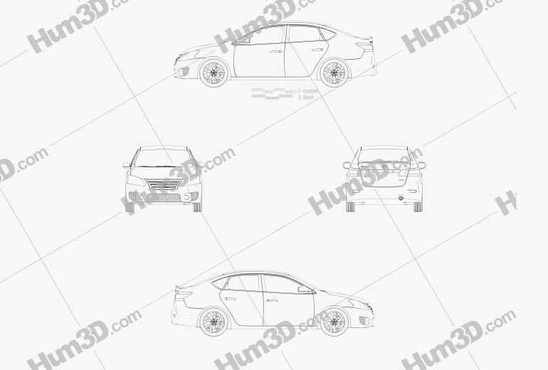 Nissan Sentra SR 2013 設計図